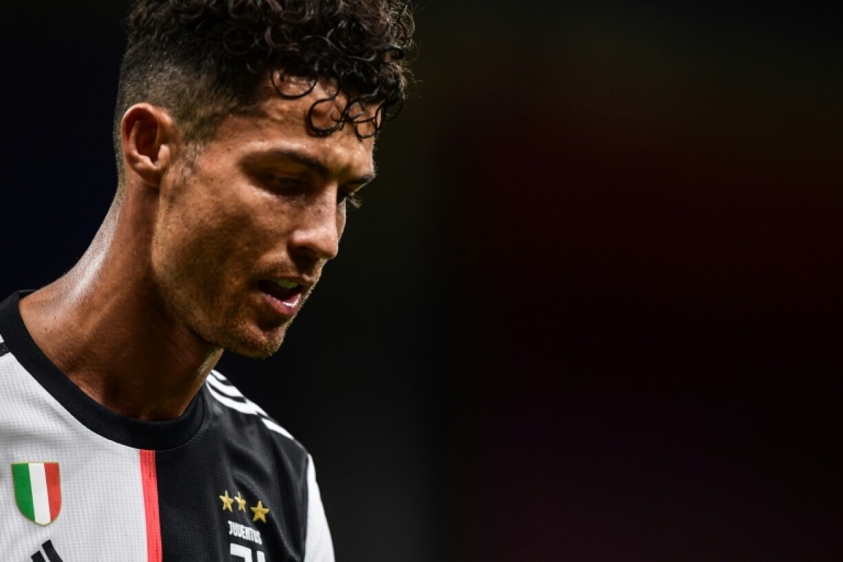L'attaquant de la Juventus Cristiano Ronaldo après la défaite contre l'AC Milan, le 7 juillet 2020 au stade San Siro de Milan