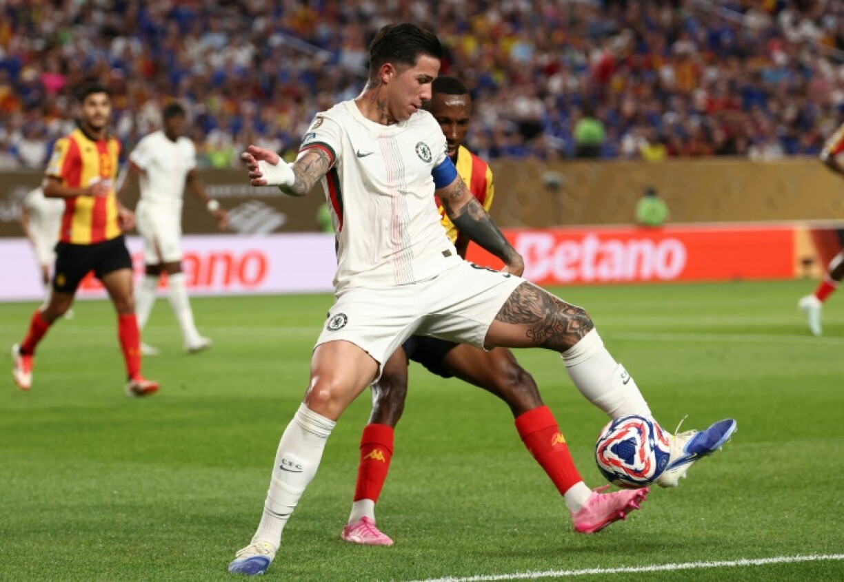 Enzo Fernandez in action for Chelsea against Esperance at the Club World Cup