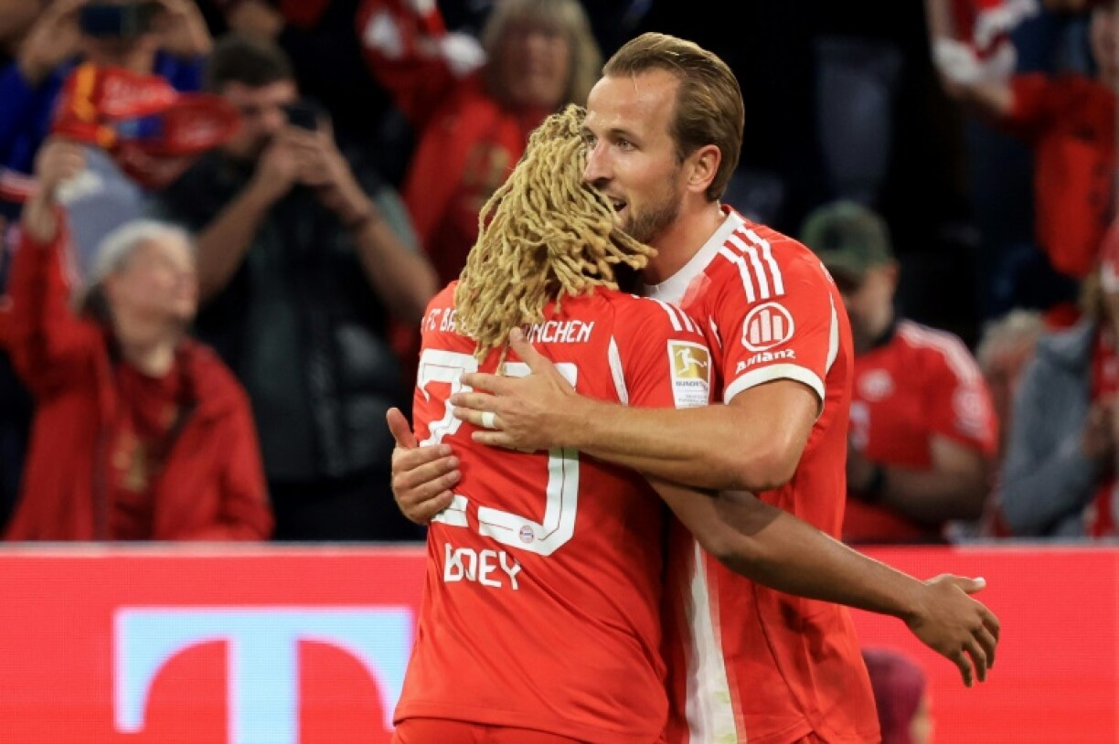 Bayern Munich striker Harry Kane scored three times in the second half.