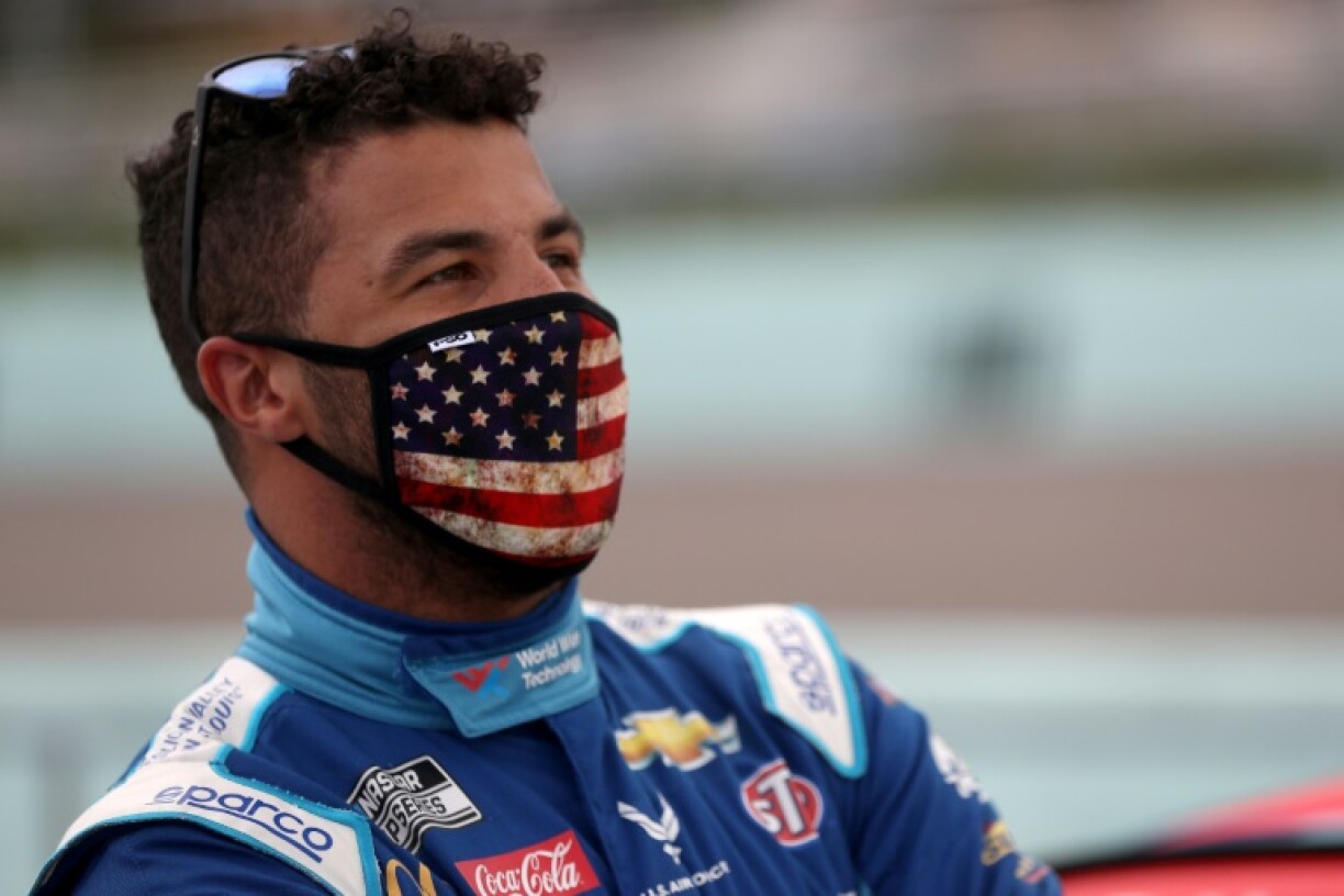 Le pilote américain de Nascar Bubba Wallace, le 14 juin 2020 à Homestead (Floride)