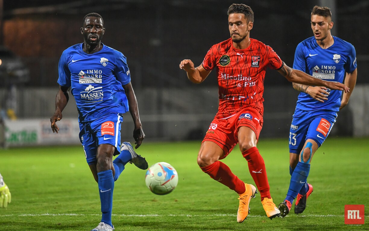 Une photo prise lors de la rencontre Differdange-Etzella le 20 septembre 2020