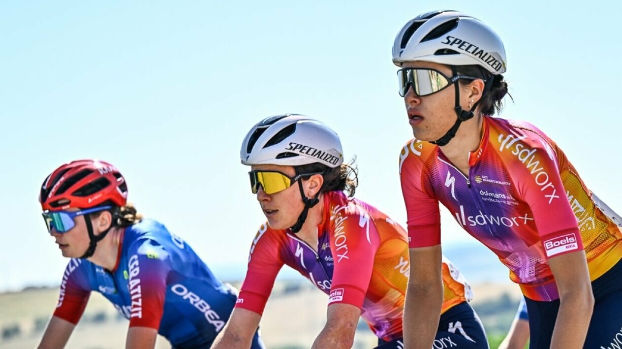 (vu lénks no riets): Nina Berton, Christine Majerus a Marie Schreiber