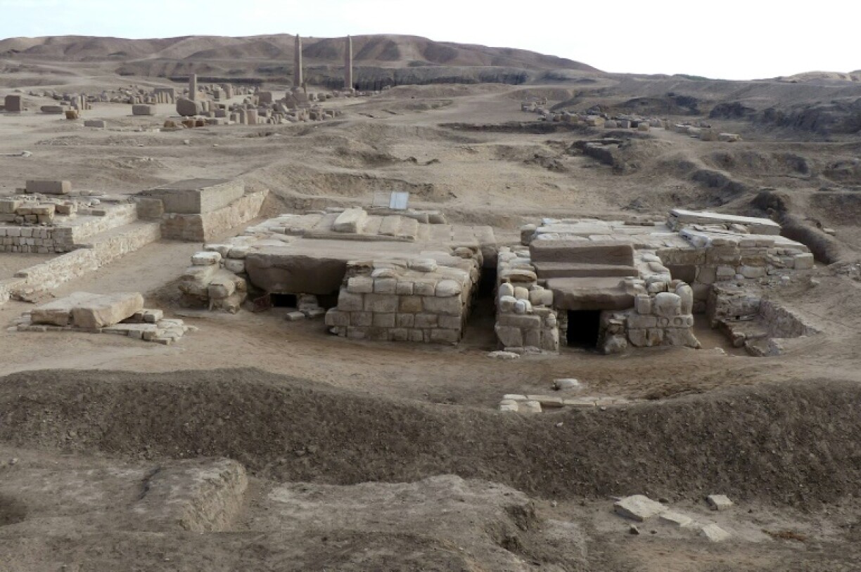 Photo diffusée le 25 novembre 2025 par MFFT (Mission française des fouilles de Tanis)-EPHE (Ecole pratique des hautes études)/PSL montrant la nécropole royale de Tanis (San el-Hagar) dans le delta du Nil