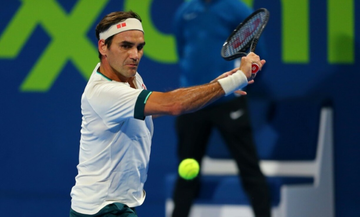 Le Suisse Roger Federer lors du tournoi de Doha, le 11 mars 2021