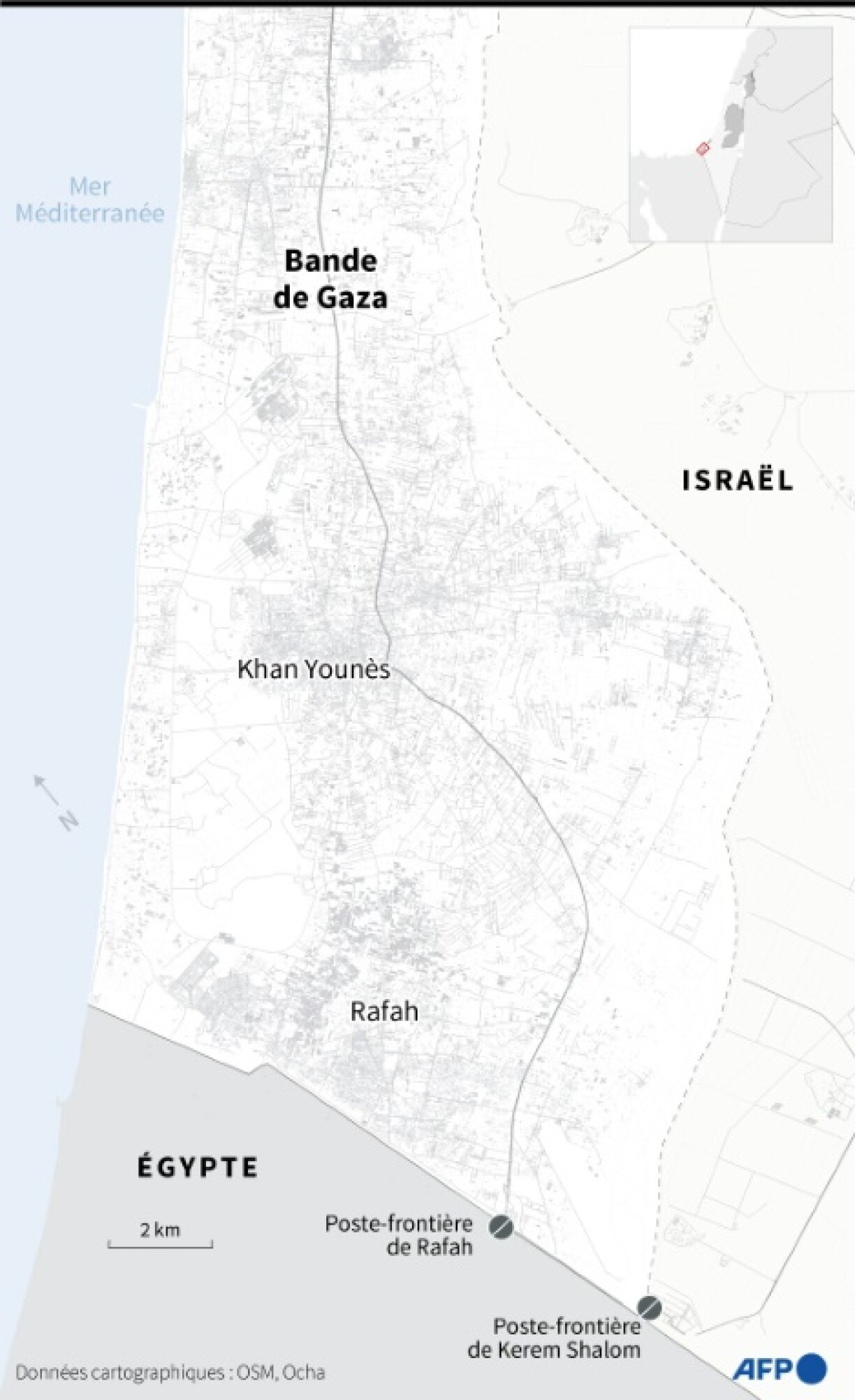 Sud de la bande de Gaza