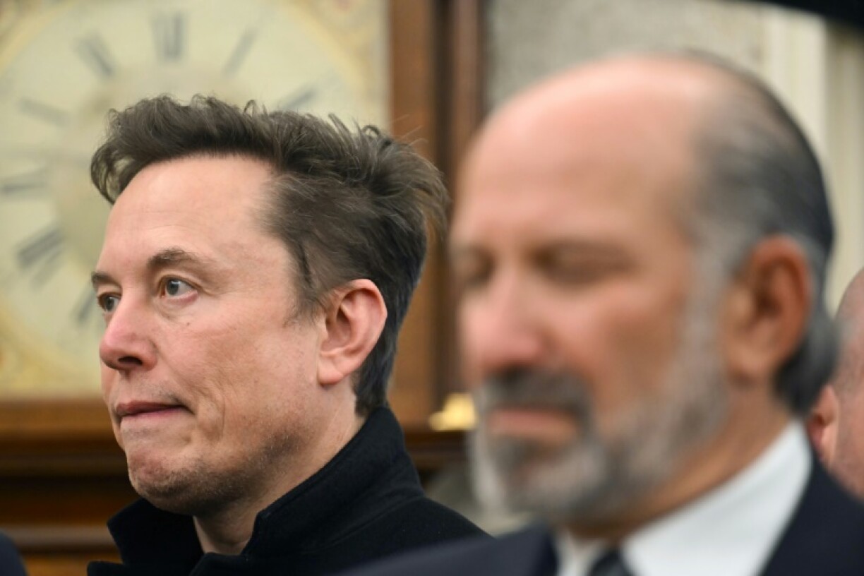 Billionaire Elon Musk looks on as US President Donald Trump meets with Indian Prime Minister Narendra Modi in the Oval Office