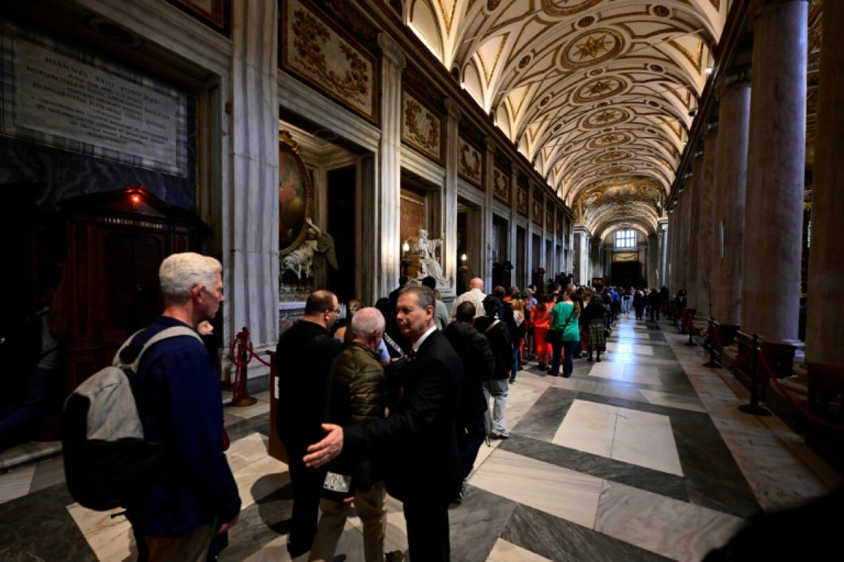 Thousands of people filed past Pope Francis's tomb
