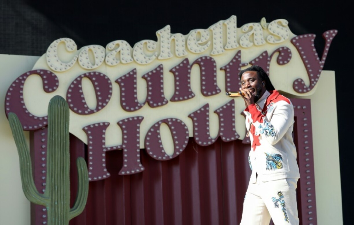 Shaboozey performs at Coachella's main stage