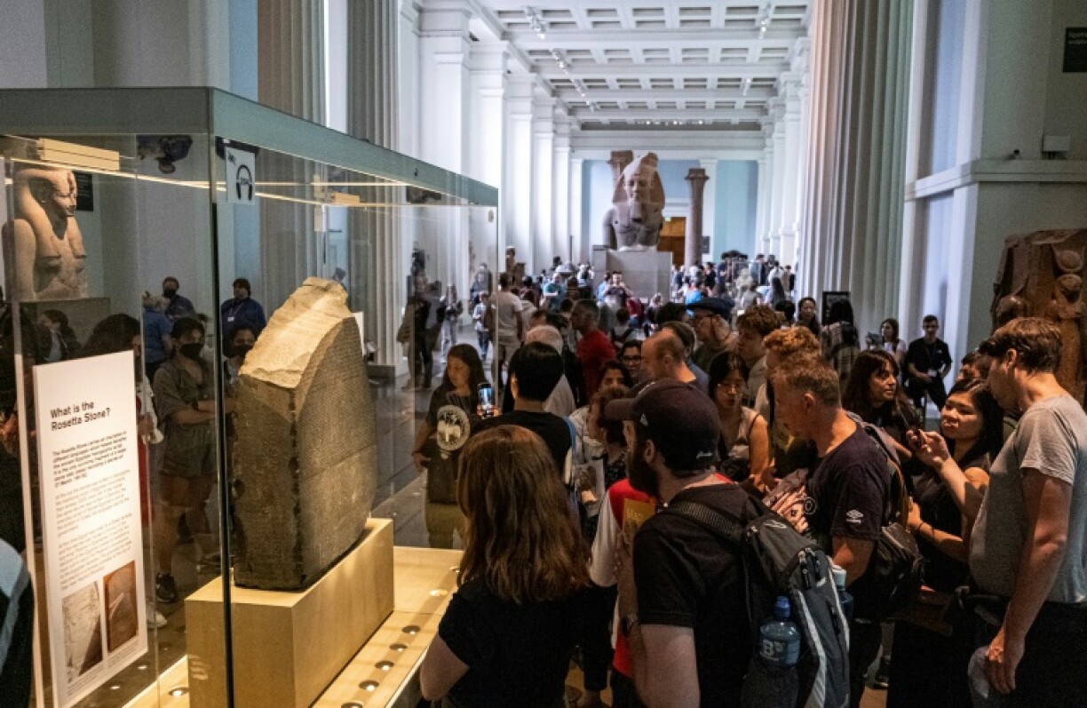 The British Museum houses treasures such as the Rosetta Stone