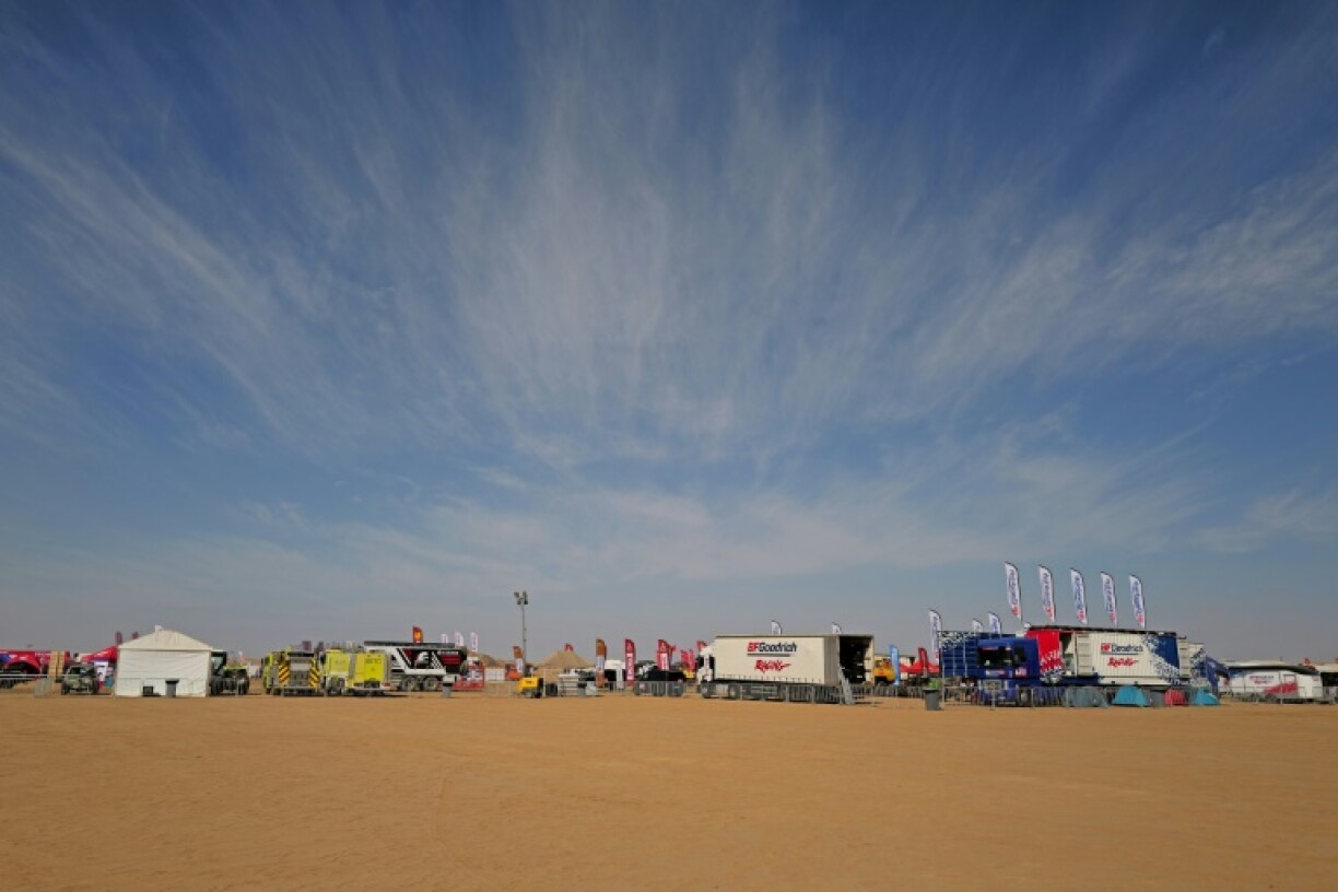 The Paris-Dakar bivouac in Bisha ahead of the start of the race on Friday