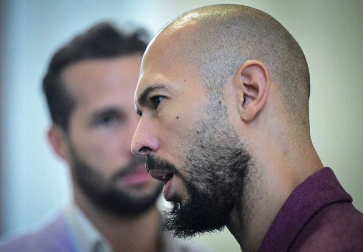 Andrew Tate à la Cour d'appel de Bucarest, en Roumanie, le 10 décembre 2024