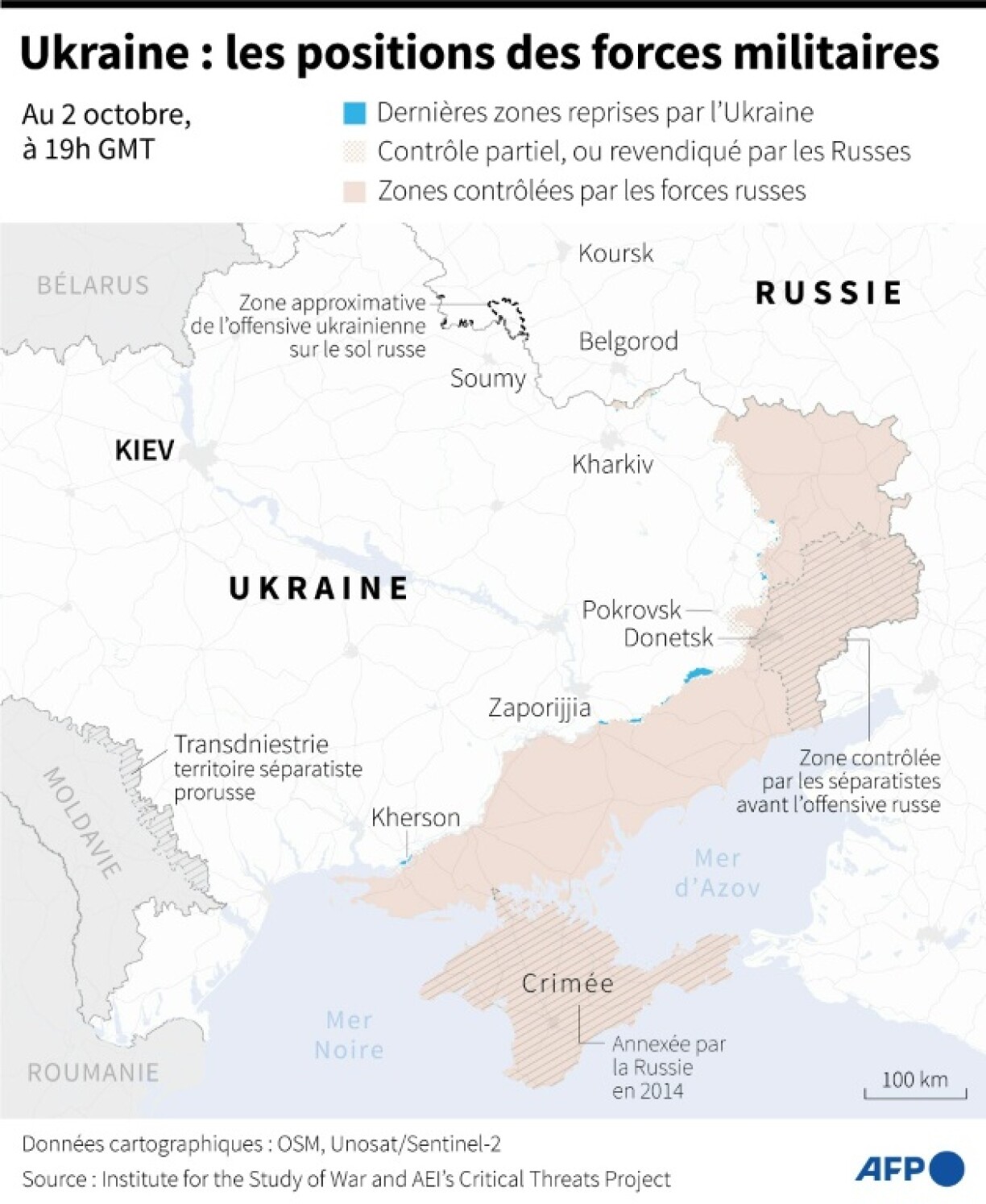 Ukraine : les positions des forces militaires
