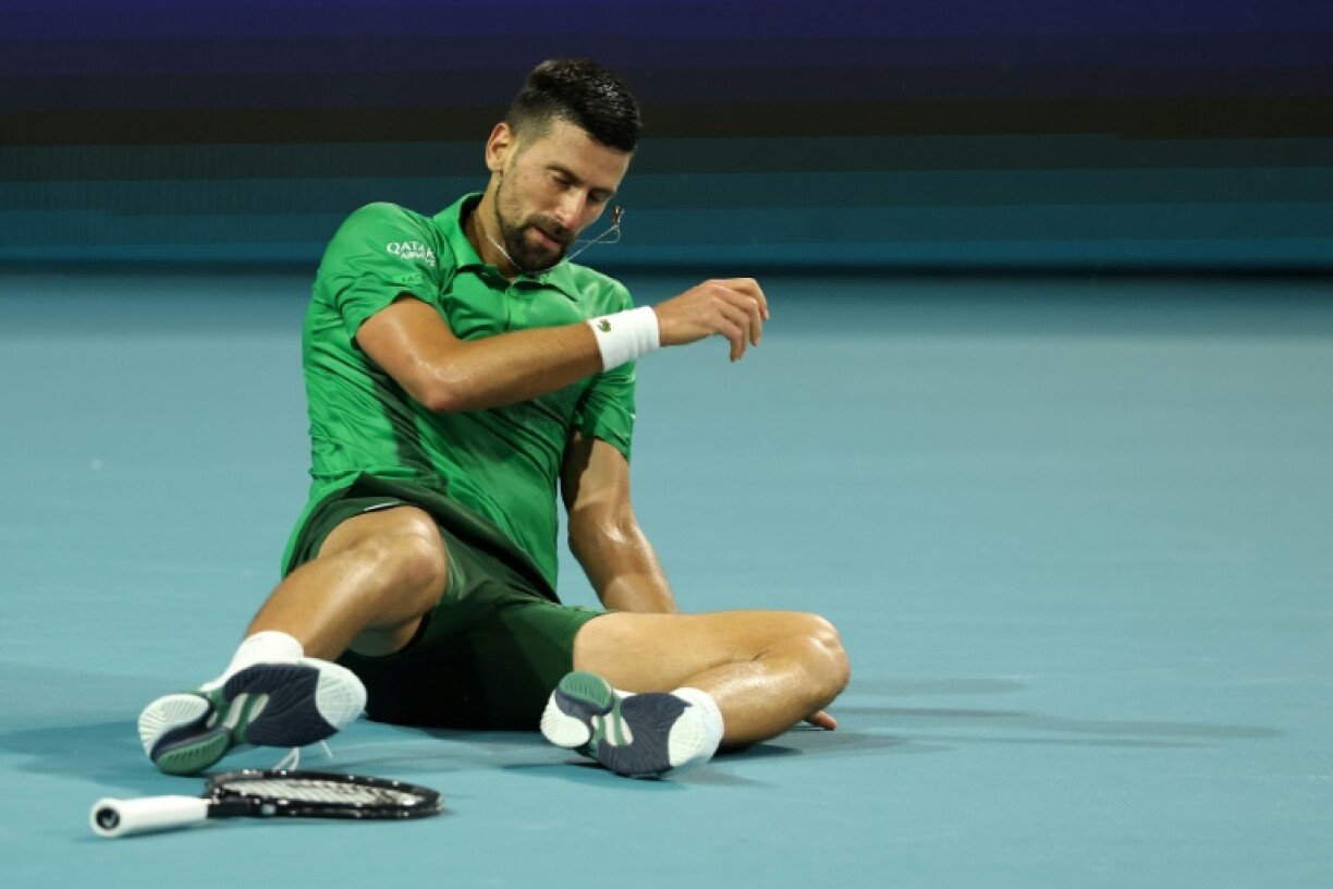 Novak Djokovic, beaten by Czech Jakub Mensik in the Miami Open final, refused to discuss the impact of an apparent eye infection or the nearly six hour delay to the match.