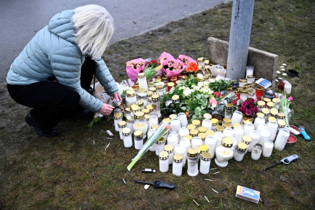 Tributes were left at the adult education centre where 10 people were killed by a gunman on Tuesday