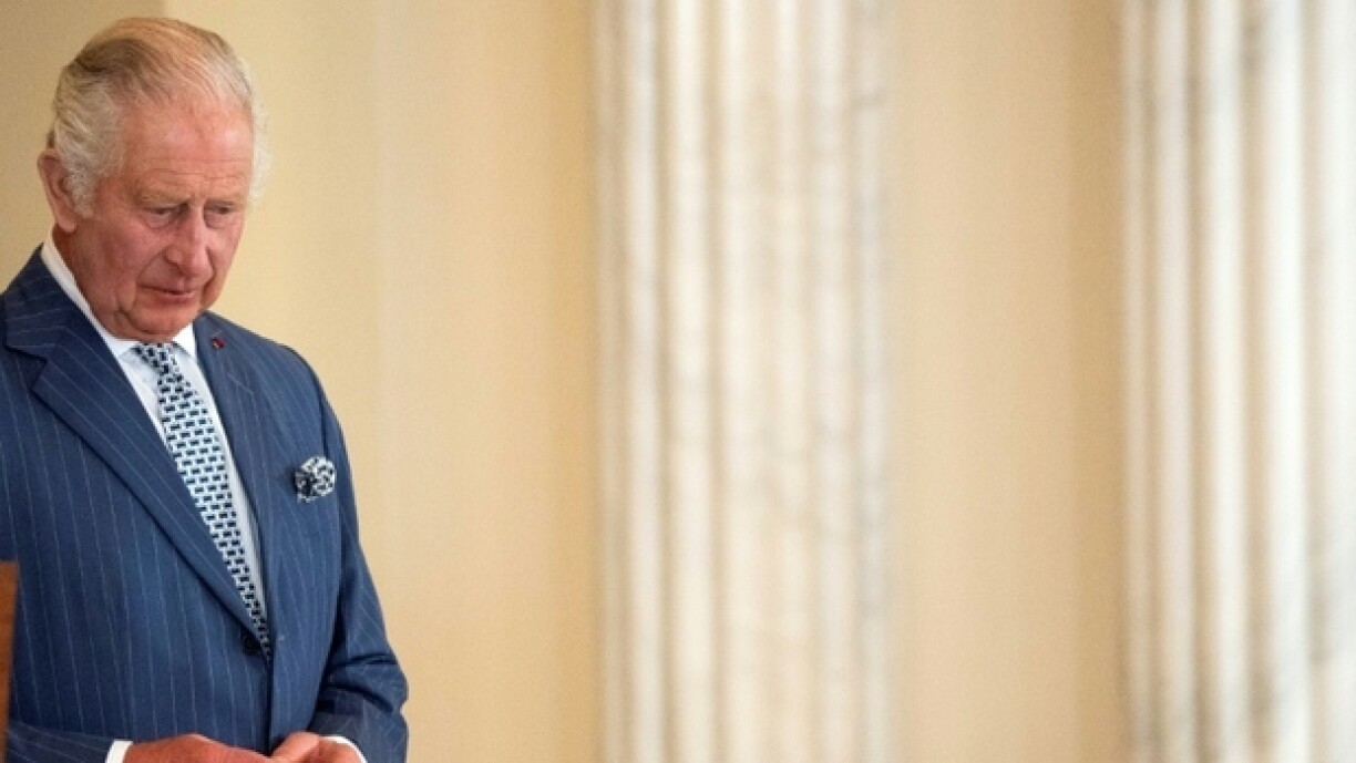 Le roi Charles III au palais présidentiel de Bucarest, le 2 juin 2023 lors d'une visite en Roumanie