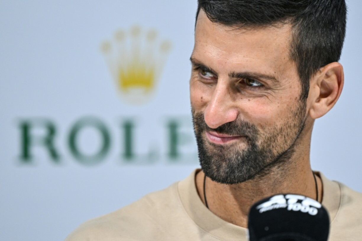 Serbia's Novak Djokovic speaks during a press conference at the Shanghai Masters tennis tournament in Shanghai on October 8, 2026.