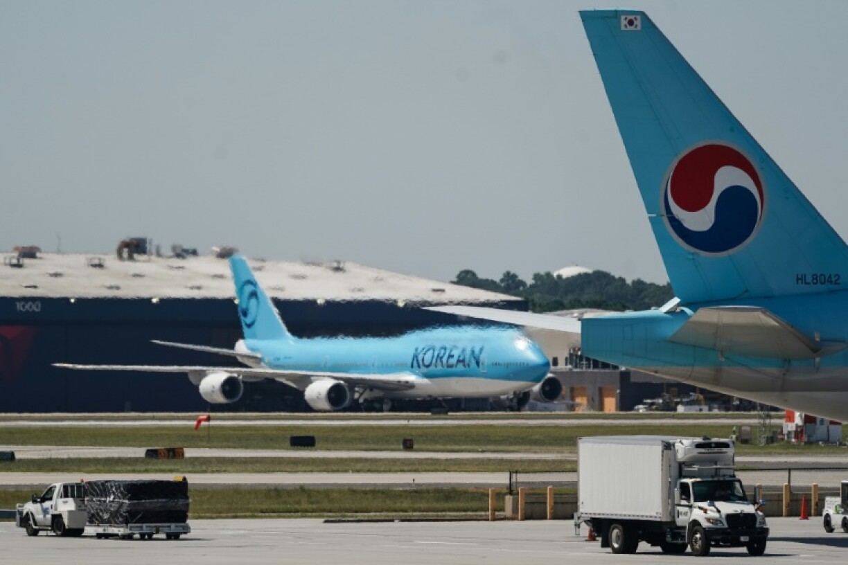 A Korean Air plane from Seoul was set to repatriate hundreds of South Korean workers detained in a US immigration raid