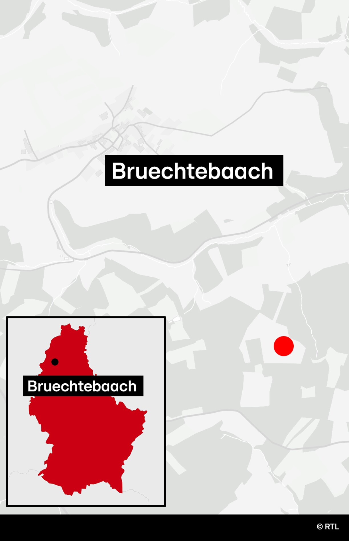 Le lieu de découverte du veau, à Brachtenbach.