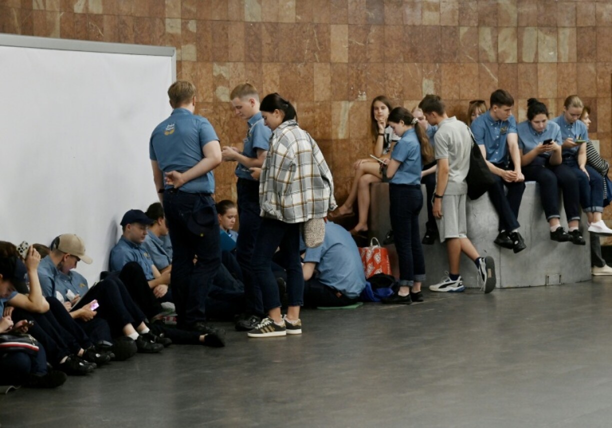 People in Kyiv again took to underground shelters following a fresh Russian drone attack