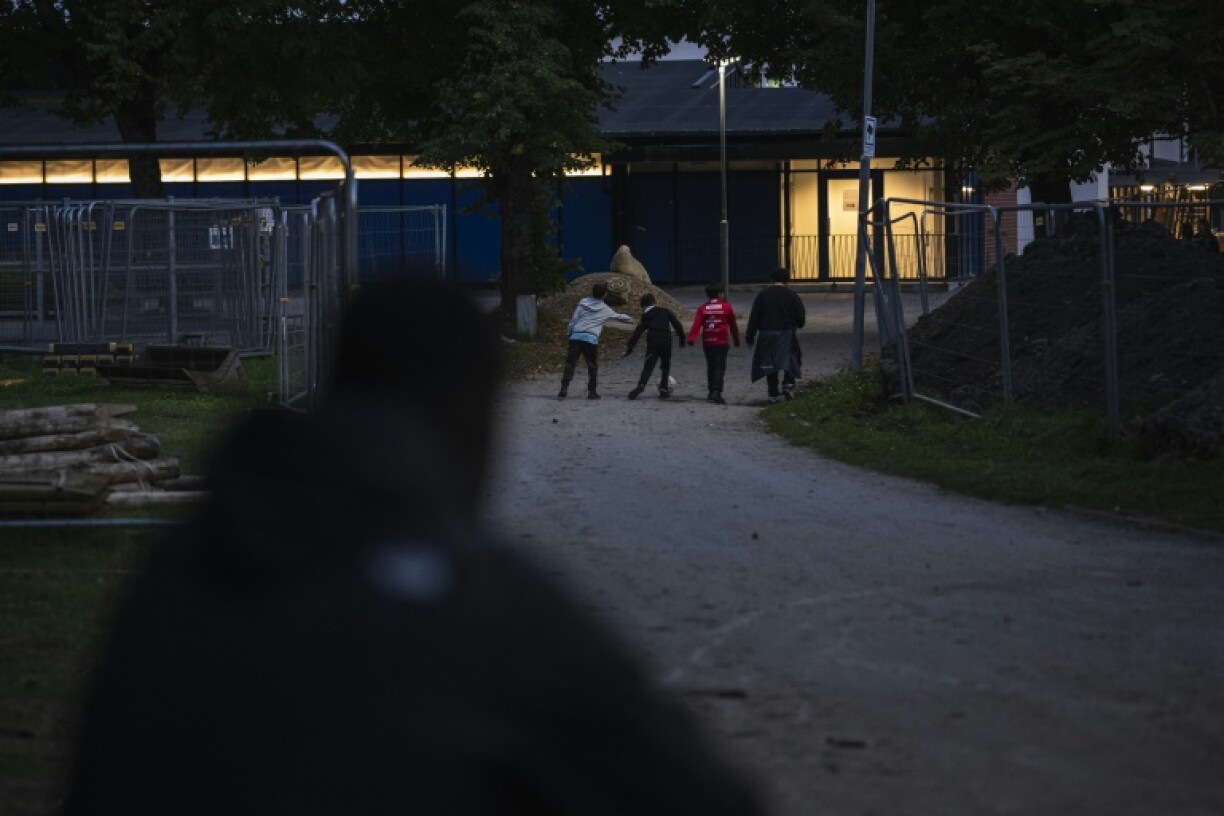 Children in Orebro, Sweden, where police say some children are in the grip of gangs
