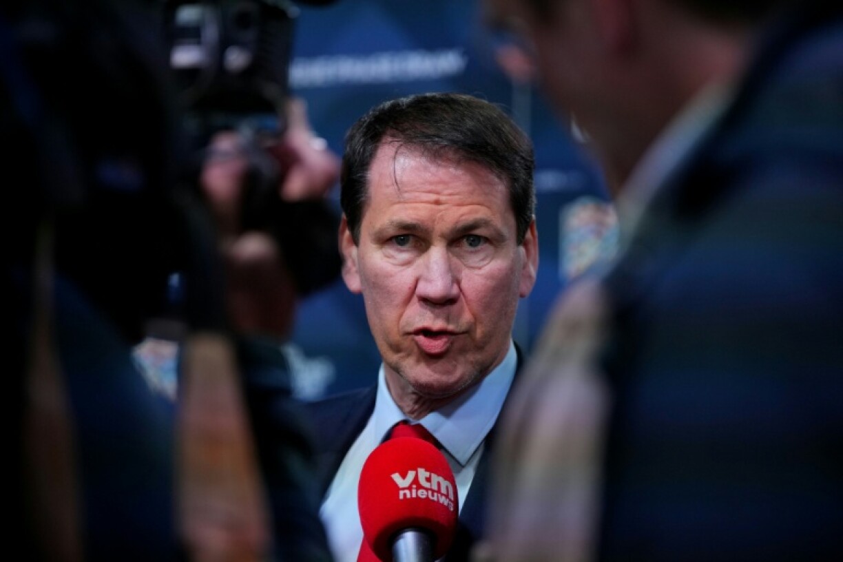 Le sélectionneur de l'équipe de football de Belgique, le Français Rudi Garcia, lors du tirage au sort des groupes de la Ligue des nations 2026-2027, le 12 février 2026 à Bruxelles