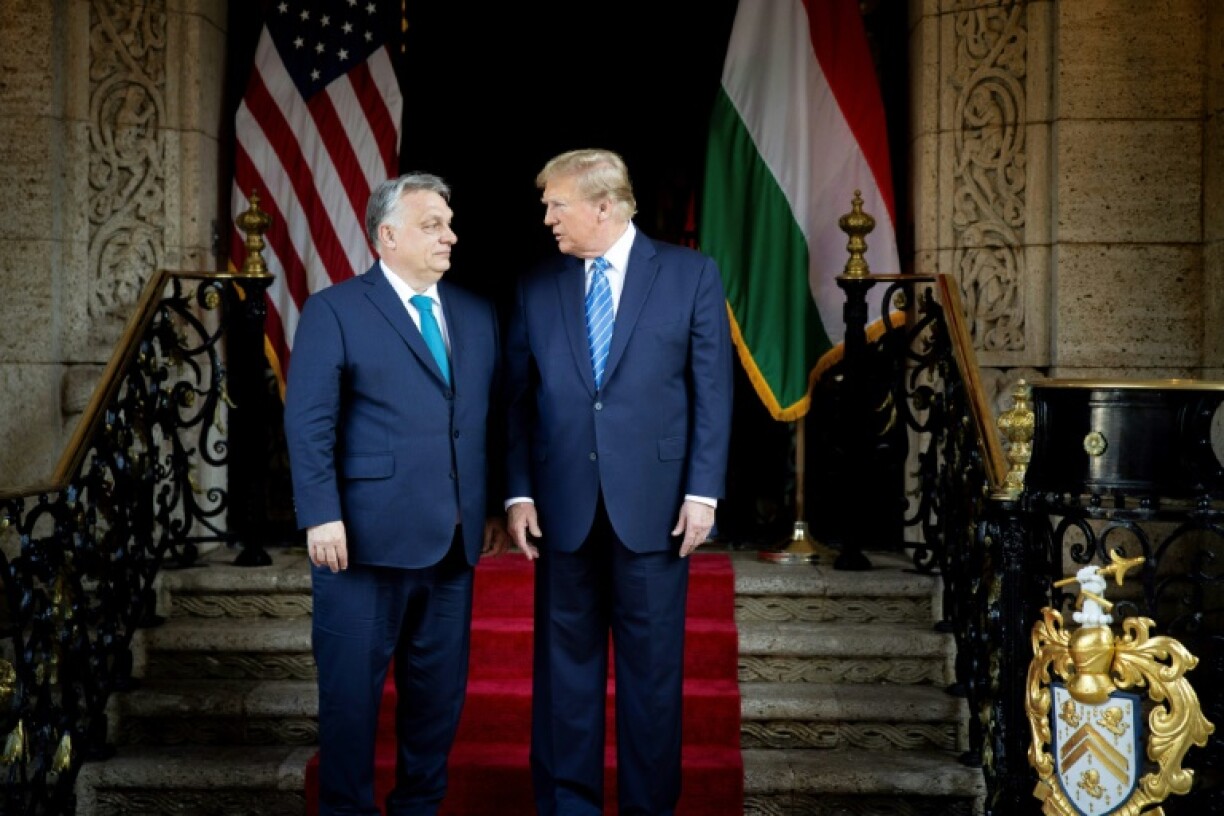 Orban during a visit to Trump's Mar-a-Lago estate during the 2024 US presidential campaign