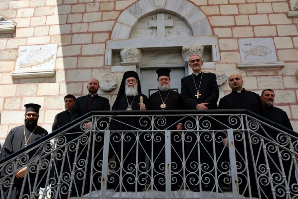 The senior church leaders were in Gaza City as a show of unity and solidarity after Thursday's strike on the Holy Family Church
