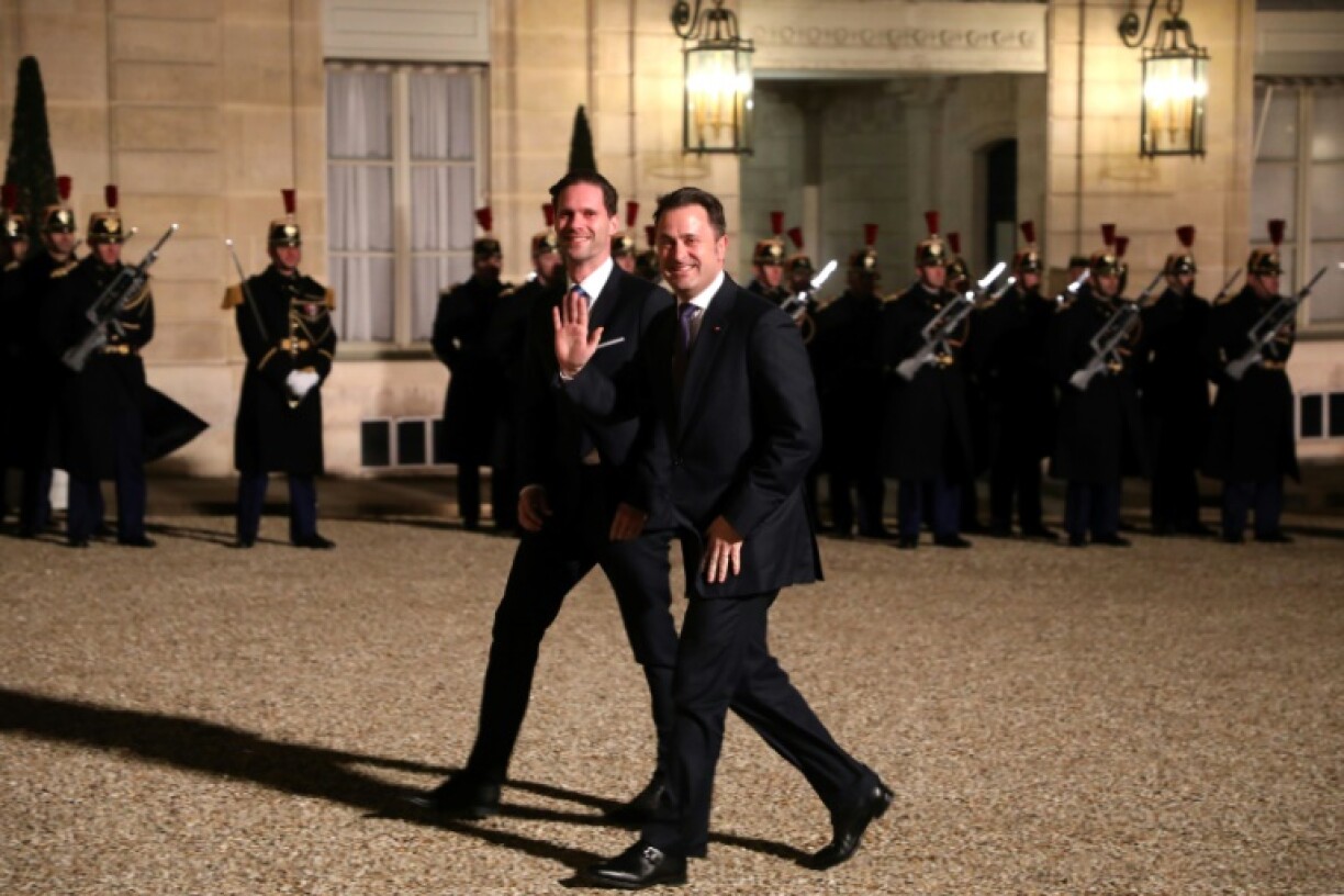Prime minister Xavier Bettel (right) and his husband Gauthier Destenay in 2018.