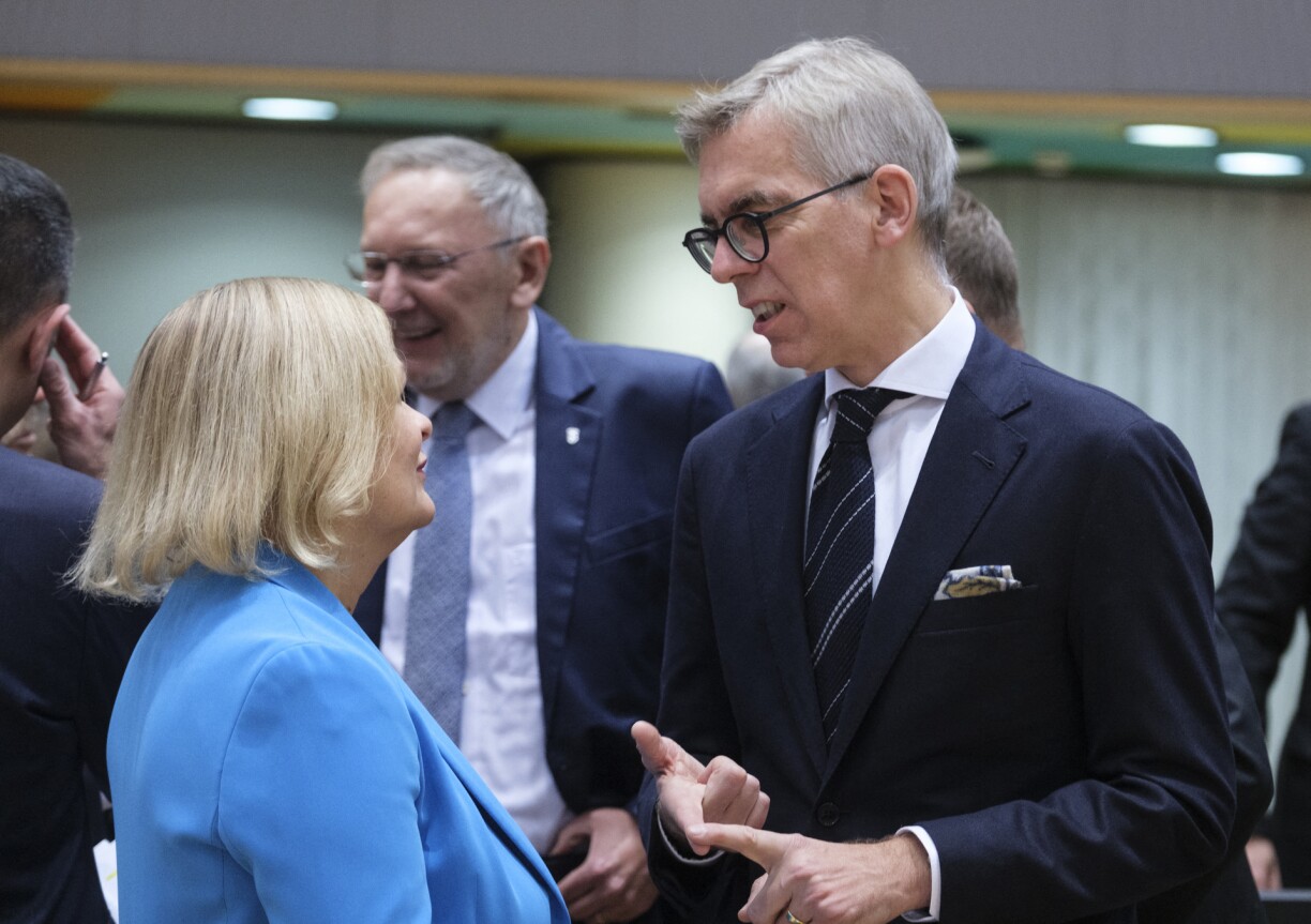 Minister for Home Affairs Léon Gloden (CSV) with German Interior Minister Nancy Faeser (SPD).
