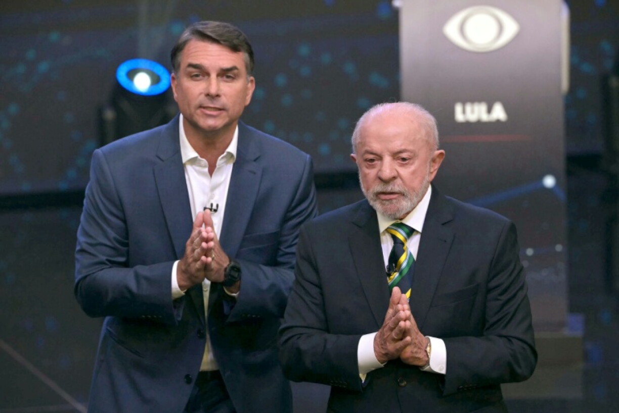 Brazil's incumbent leader Luiz Inacio Lula da Silva and his right-wing challenger Flavio Bolsonaro traded blows during a heated election debate