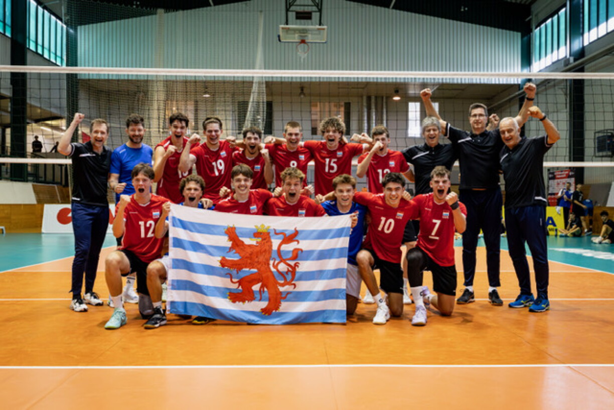 U20-FLVB-Selektioun qualifizéiert sech fir den zweeten Tour an der EM-Qualifikatioun