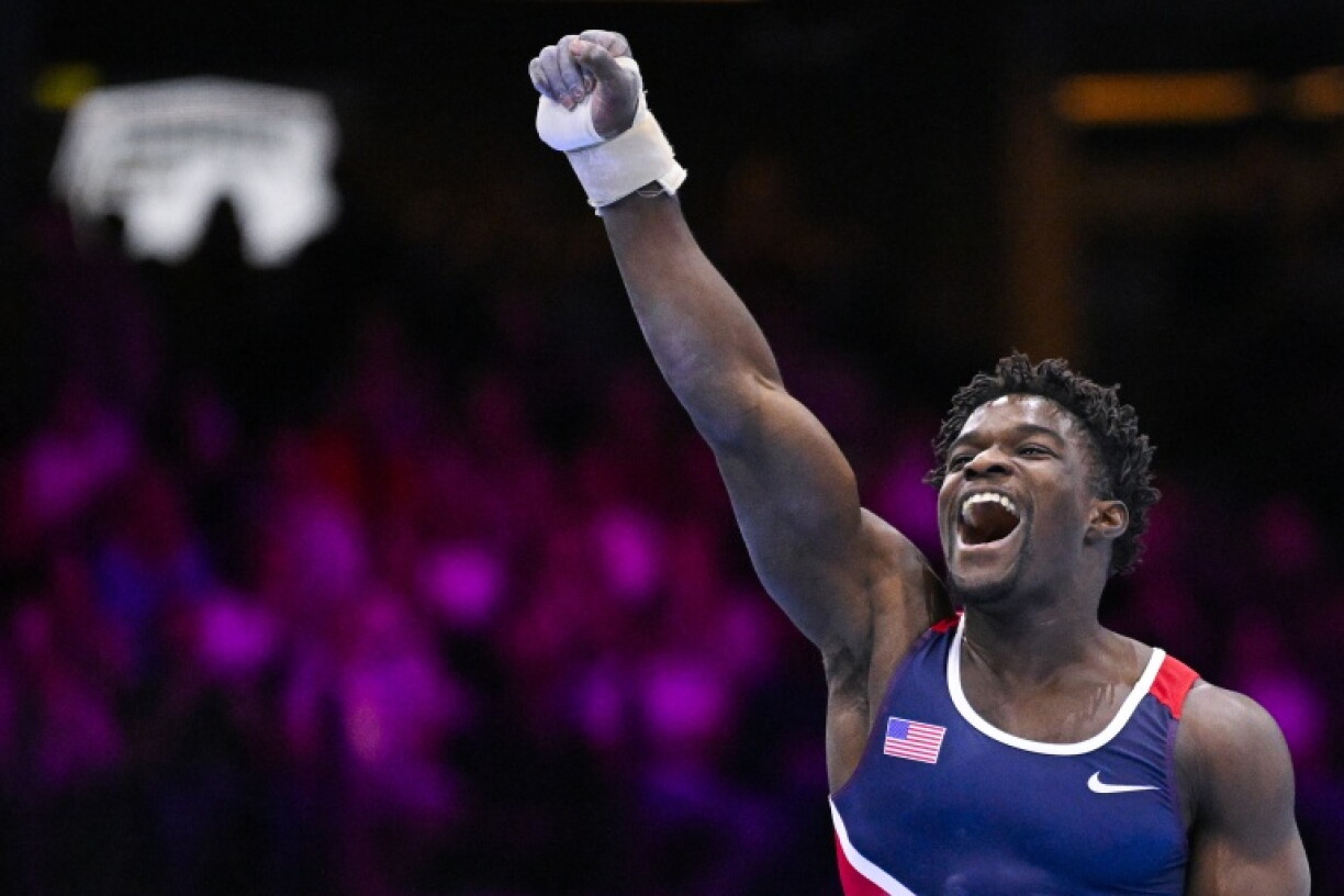 American gymnast Frederick Richard won his first world title in the men's floor exercise in Rotterdam