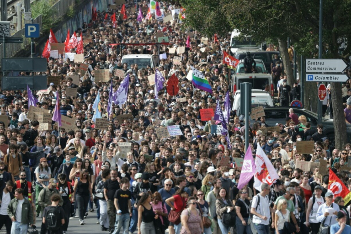 Tens of thousands marched across France Tuesday demanding better conditions in high schools