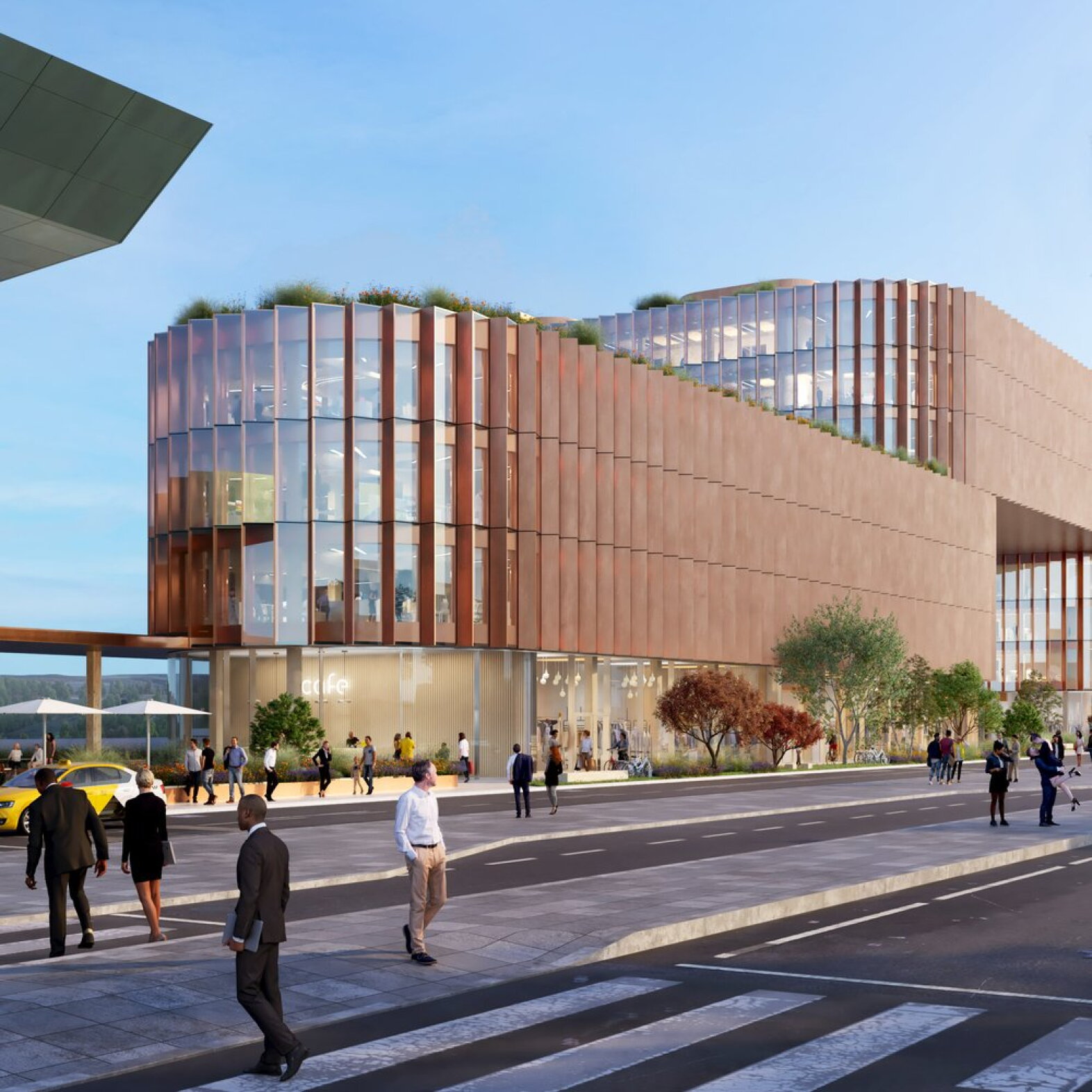 Visualize Complex Roots 'Skypark Business Center': Hotel complex nears completion ahead of ...