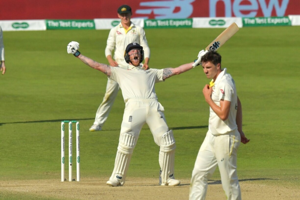 Ben Stokes celebrates winning the third Ashes Test at Headingley in 2019
