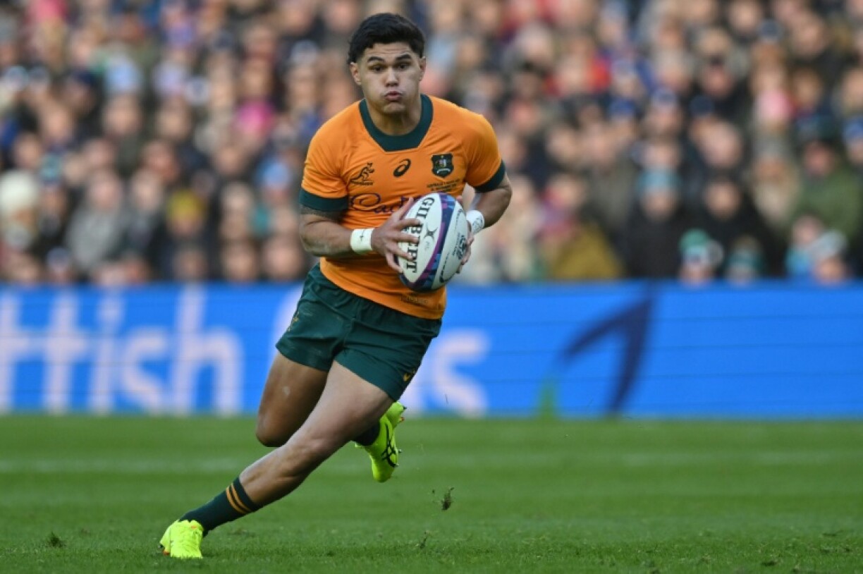 Wallabies fly-half Noah Lolesio was stretchered off in a Super Rugby match