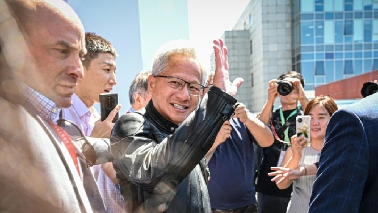 Le patron des semi-conducteurs Nvidia, Jensen Huang, le 17 juillet 2025 à Pékin