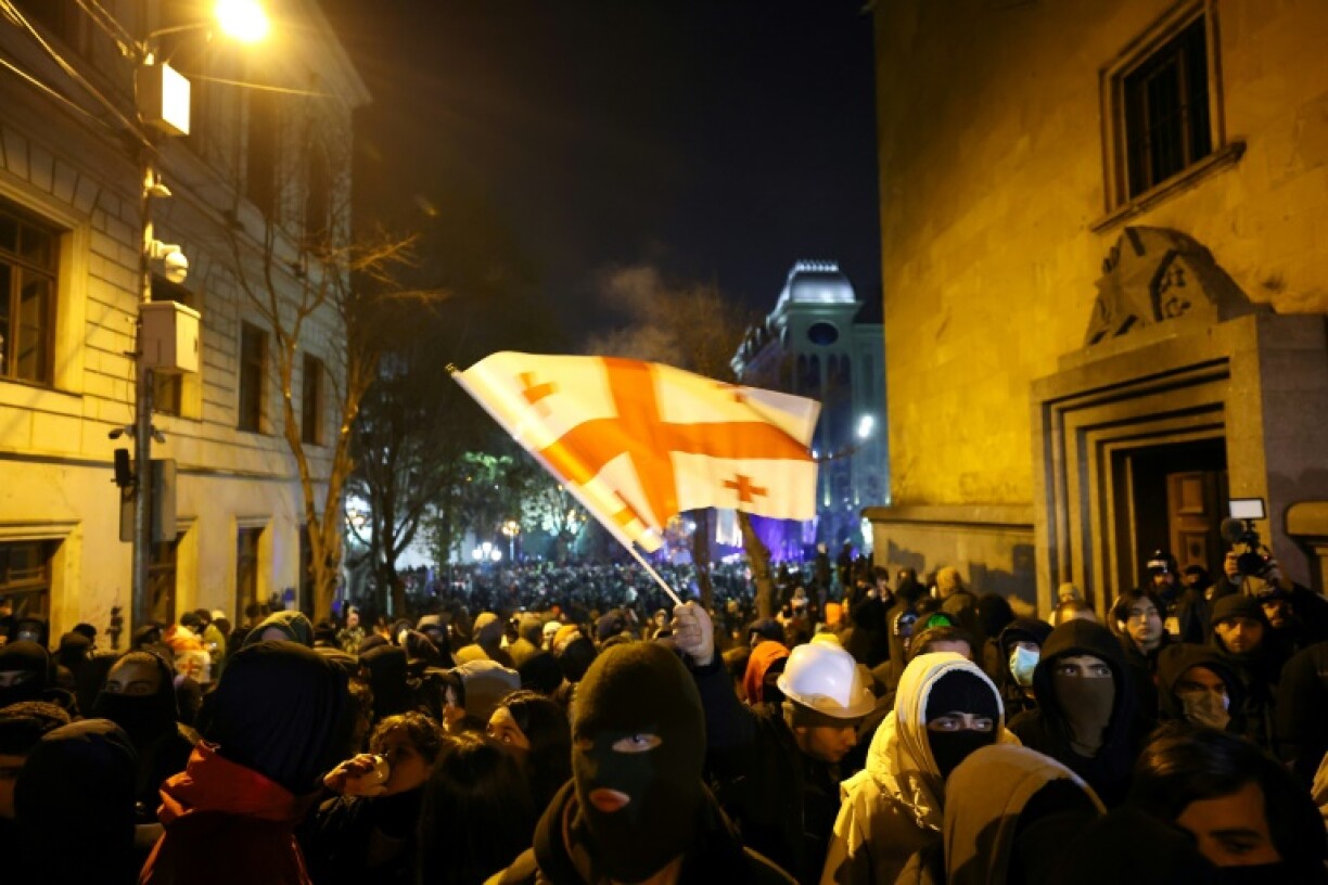 Tbilisi has been rocked by turmoil since the Georgian Dream party claimed victory in a disputed election in October