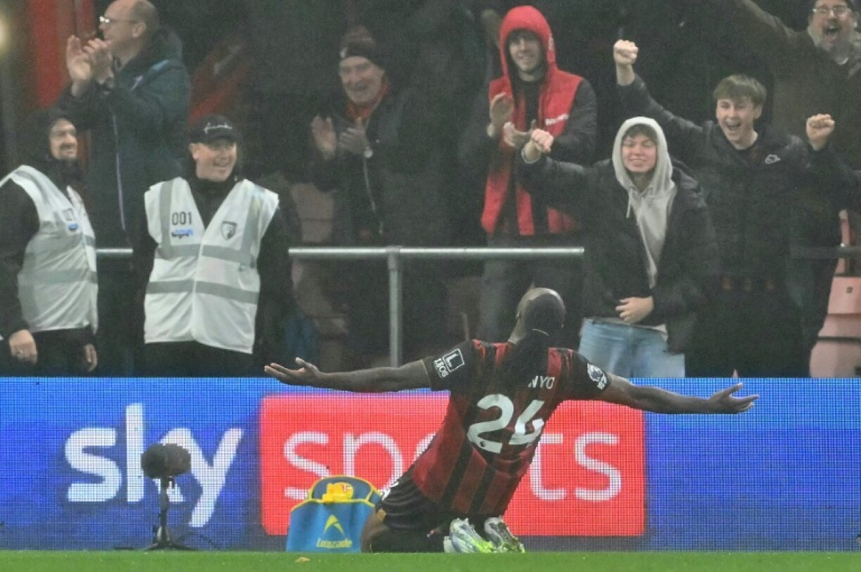 Antoine Semenyo scored his fifth and sixth goals in seven Premier League games this season