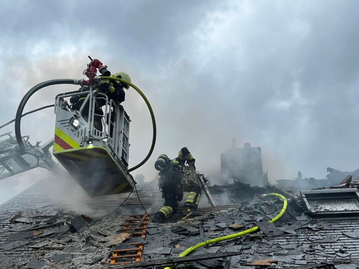 Une photo prise sur les lieux de l'incendie le 31 août 2022