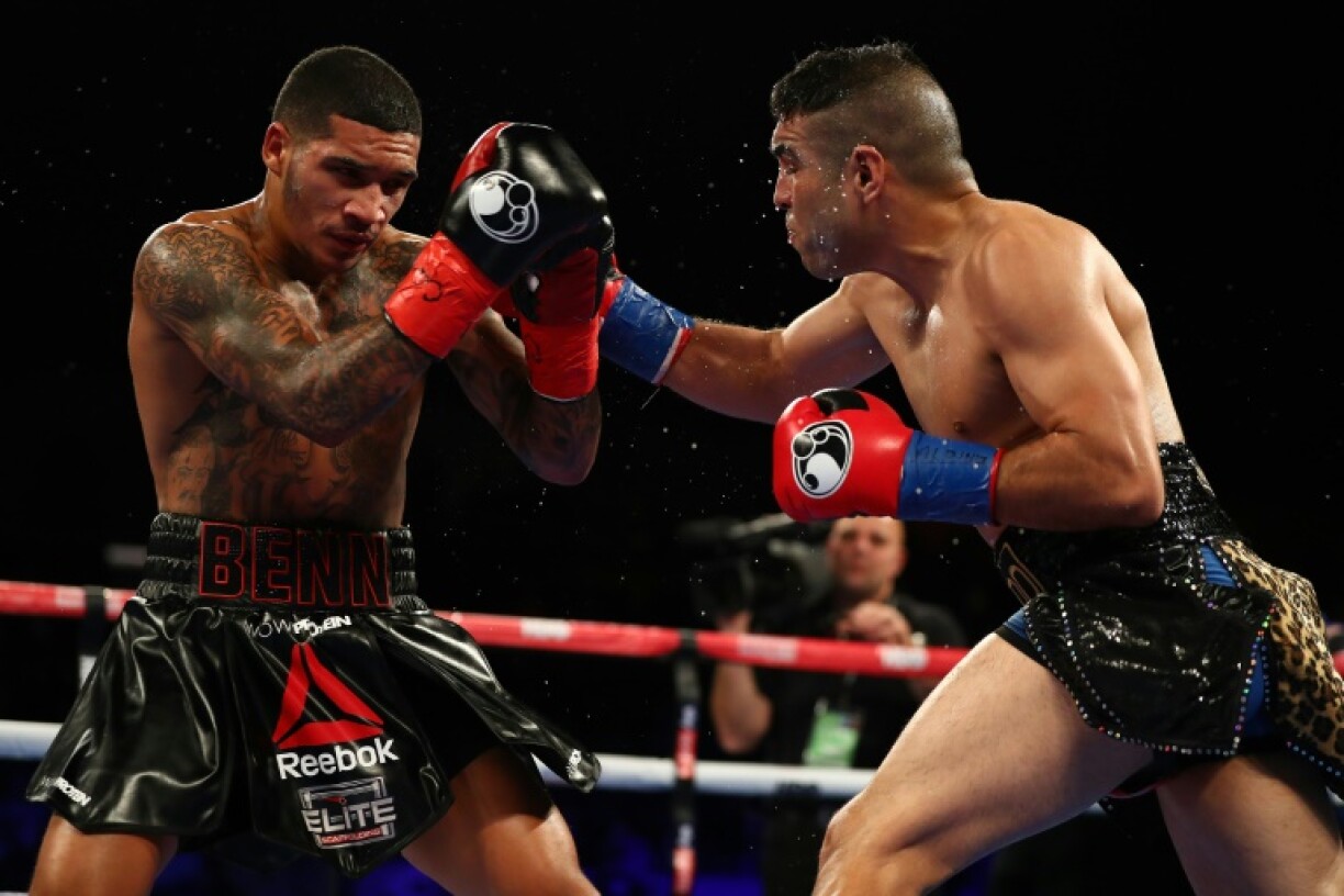 Conor Benn (left) tested positive for a banned substance ahead of his scheduled fight against Chris Eubank Jr in London