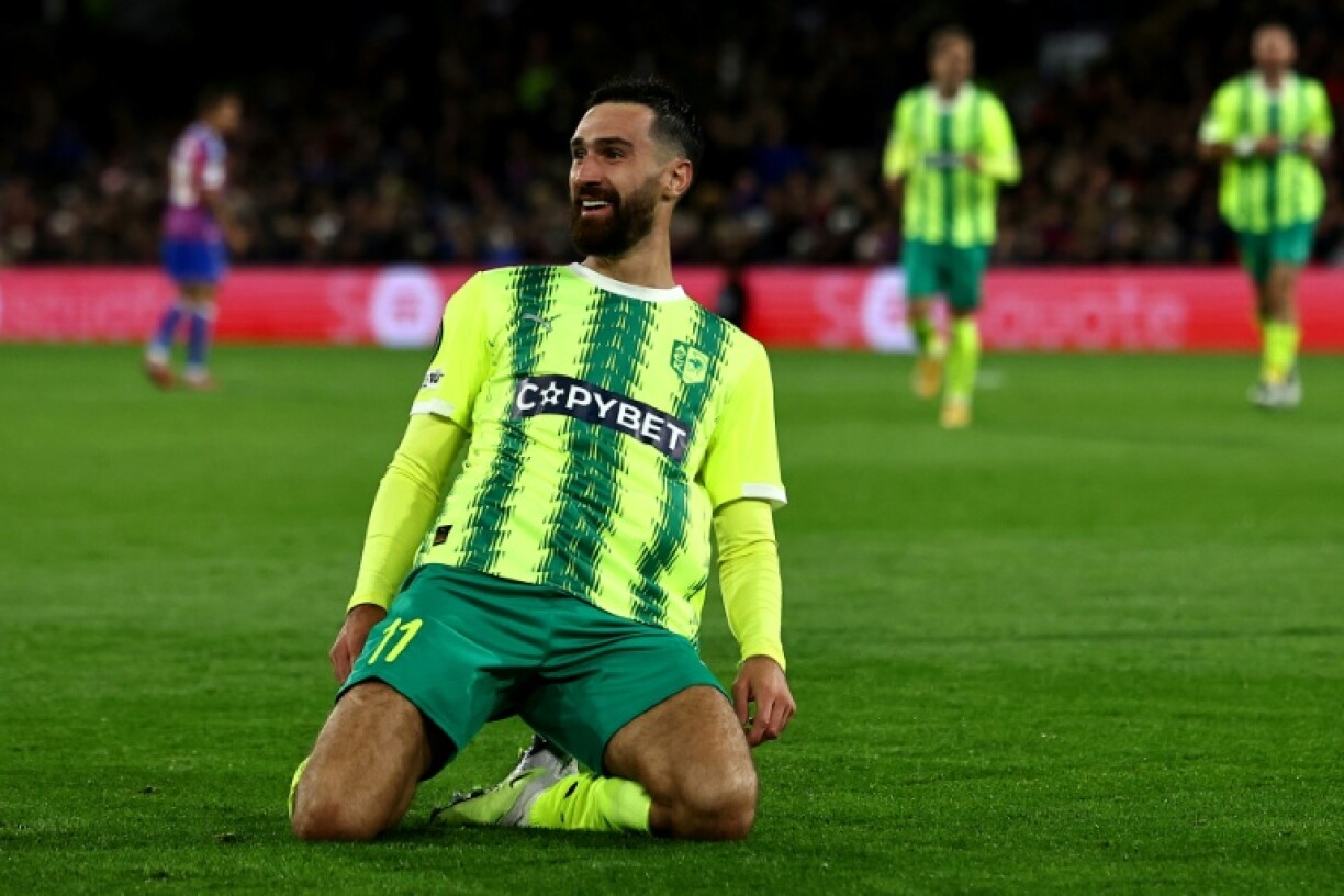 Riad Bajic celebrates his match-winner at Selhurst Park