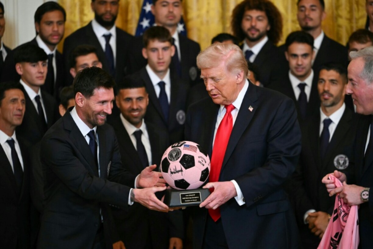 Lionel Messi aux côtés de Donald Trump à la Maison Blanche, le 5 mars 2026