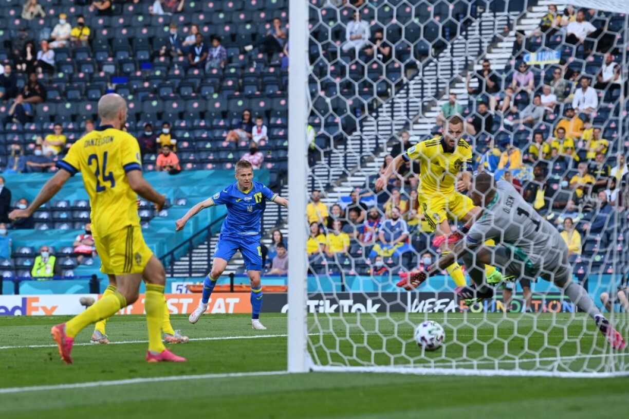 Le but ukrainien en première mi-temps face à la Suède le 29 juin 2021