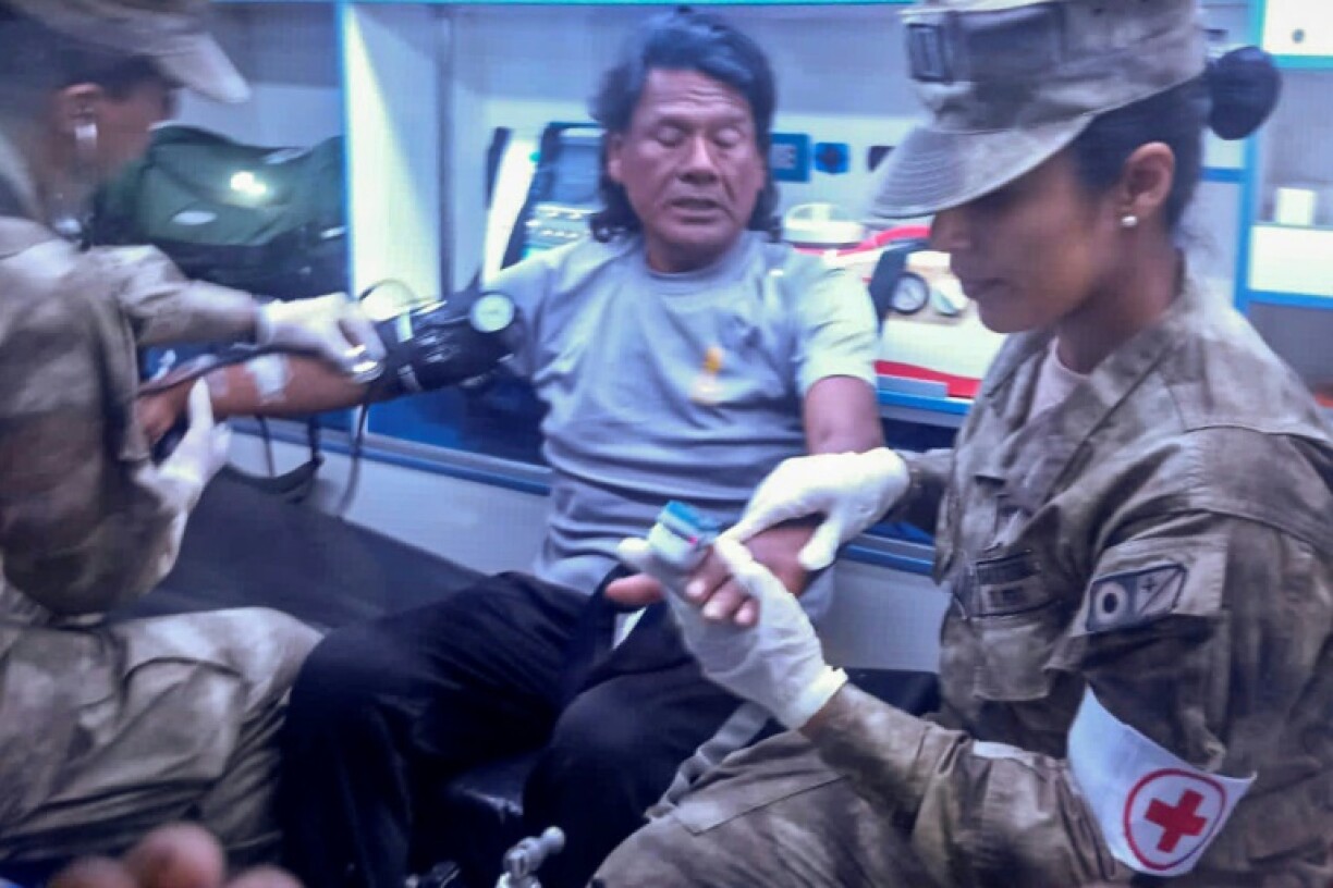 Maximo Napa was shocked but in good physical condition after being rescued, an official with Peru's navy said