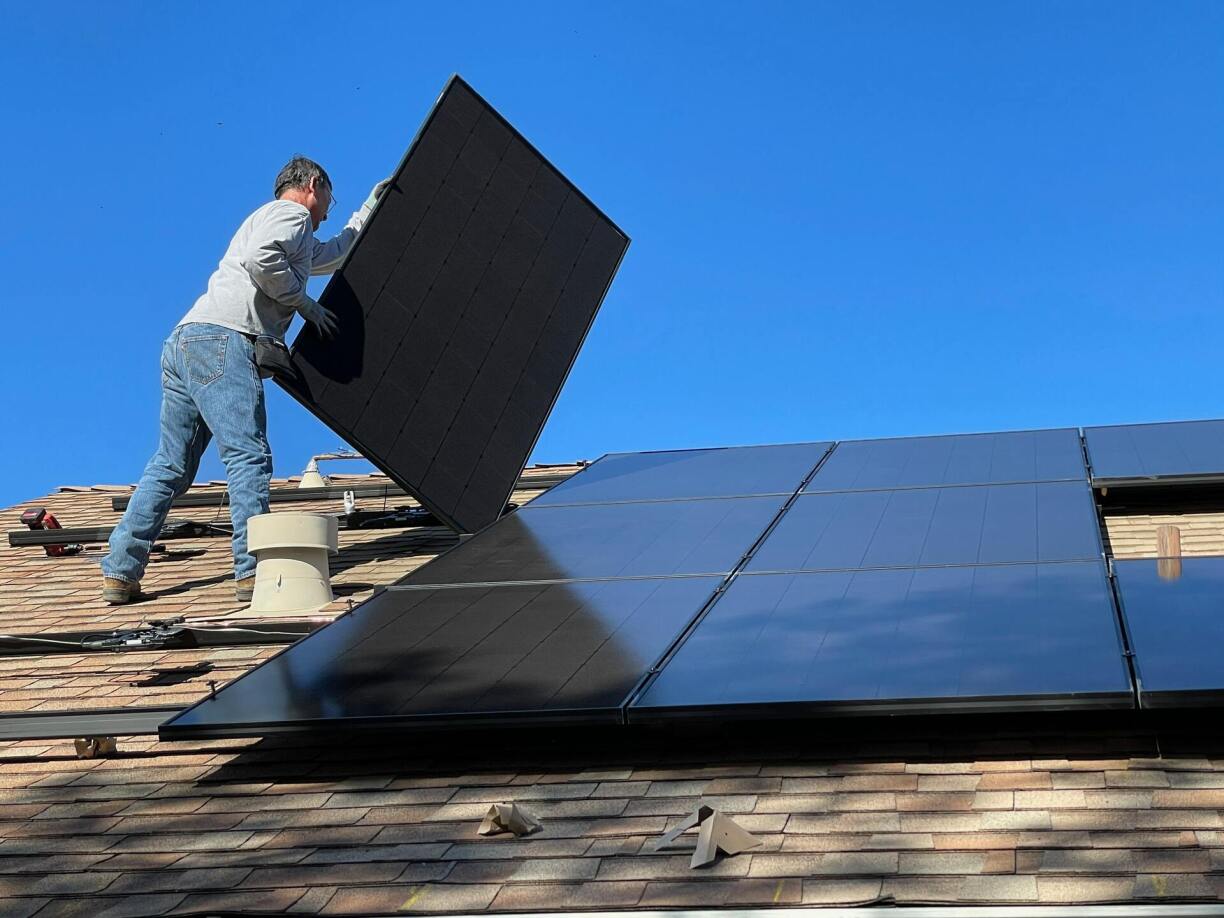 Solar panel installation.