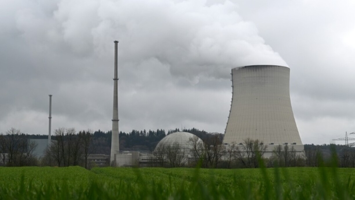 La centrale nucléaire d'Isar, à proximité de Landshut, en Bavière, dans le sud de l'Allemagne, le 14 avril 2023