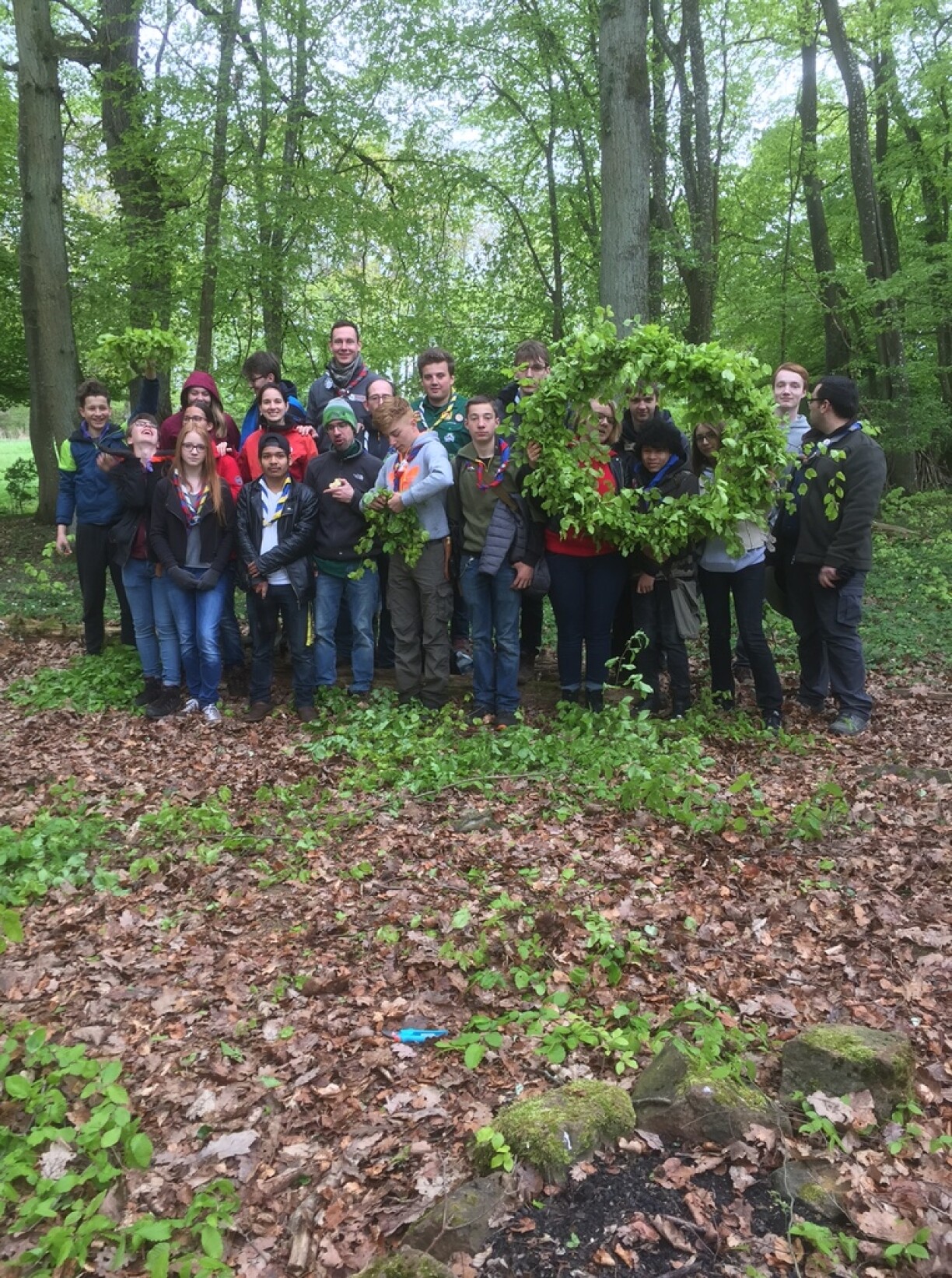 Les scouts de Junglinster avec leur
