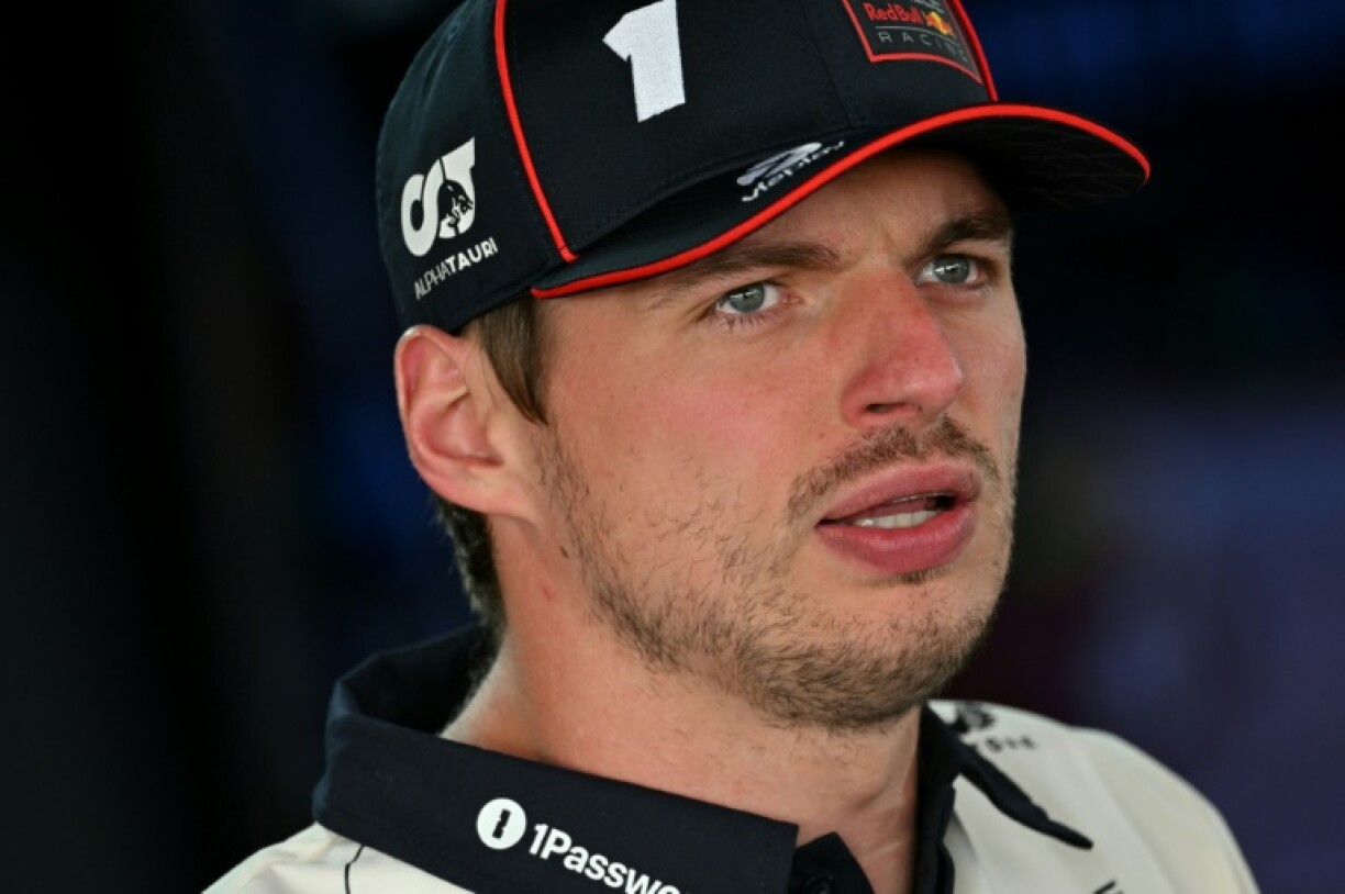 Max Verstappen, pictured here at Silverstone, quashed rumours he spent his holidays in Sardinia discussing a potential move to Mercedes