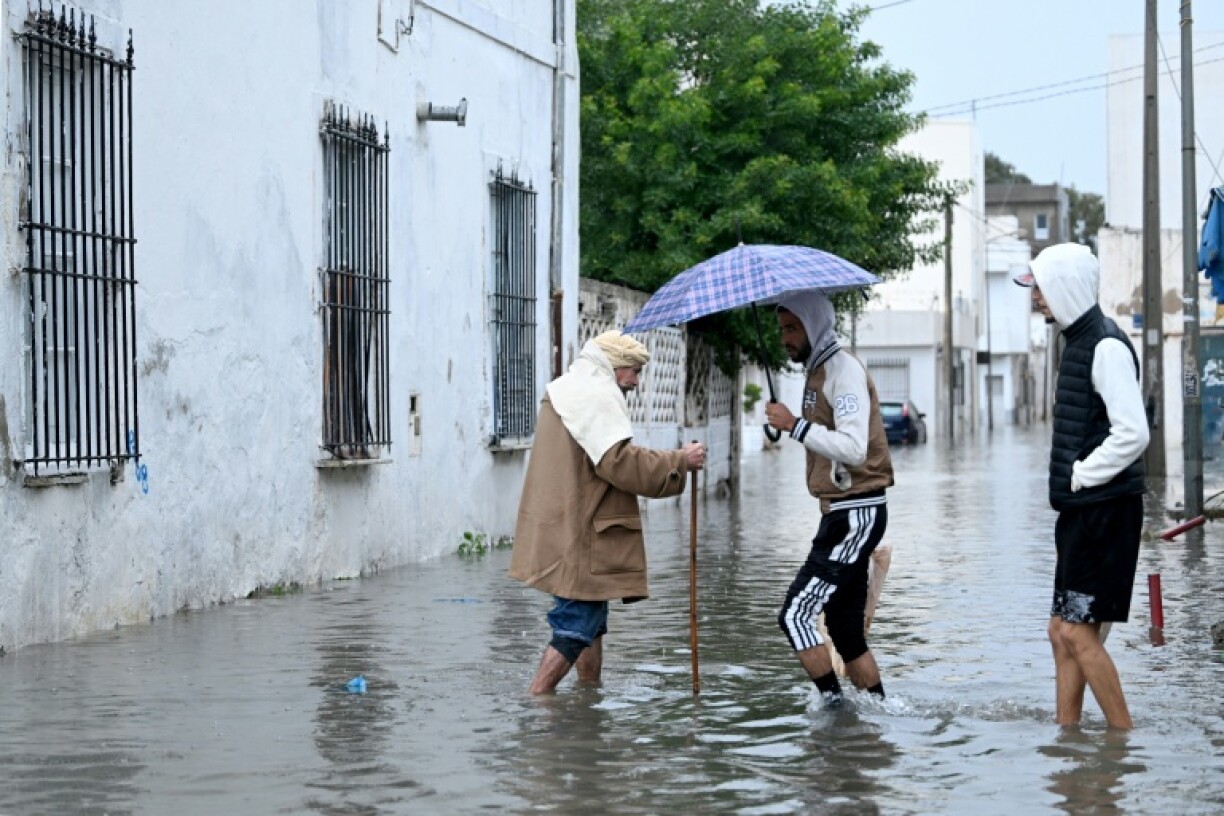 Inondations à La Goulette, près de Tunis, après des pluies record le 20 janvier 2026